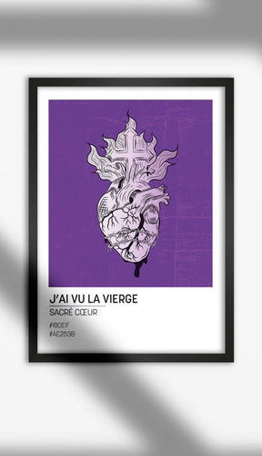 Affiche Sacré Coeur violet
