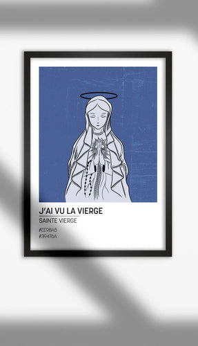 Affiche sainte Vierge bleu