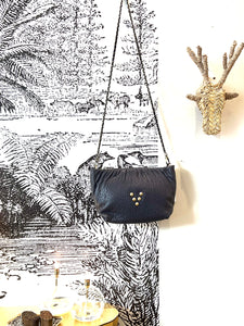 Sac pouch Regina cuir purple