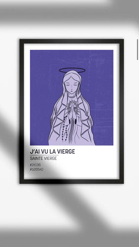 Affiche Sainte vierge violet