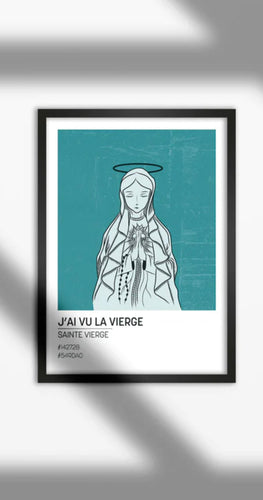 Affiche Sainte Vierge turquoise