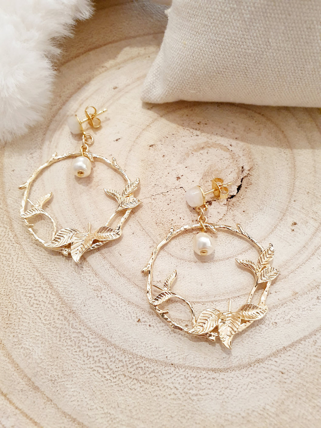 Boucles d'oreille feuilles