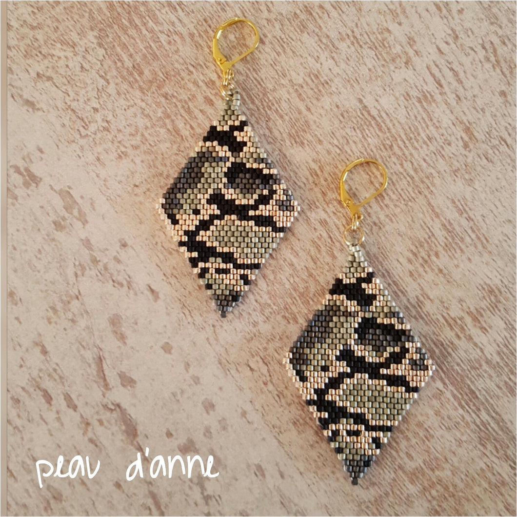 Boucles d'oreille Camouflage