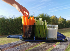 Lot de 4 verres culotés  blancs